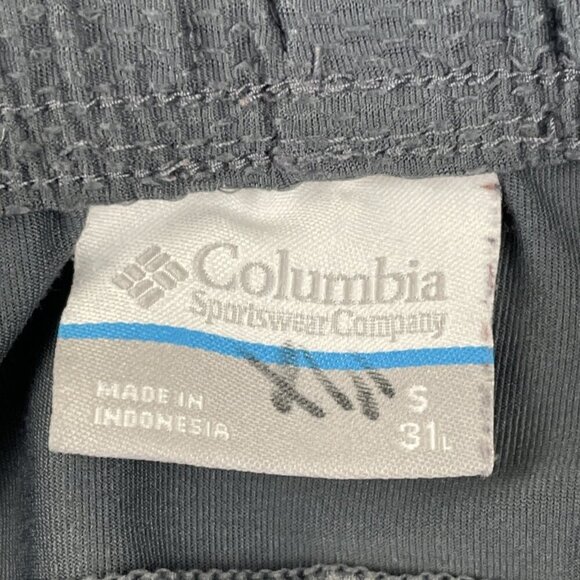 Columbia Jogger Sweatpants Adult S/31L Gray Ankle Zip Reflective Nylon Stretch - Picture 6 of 12